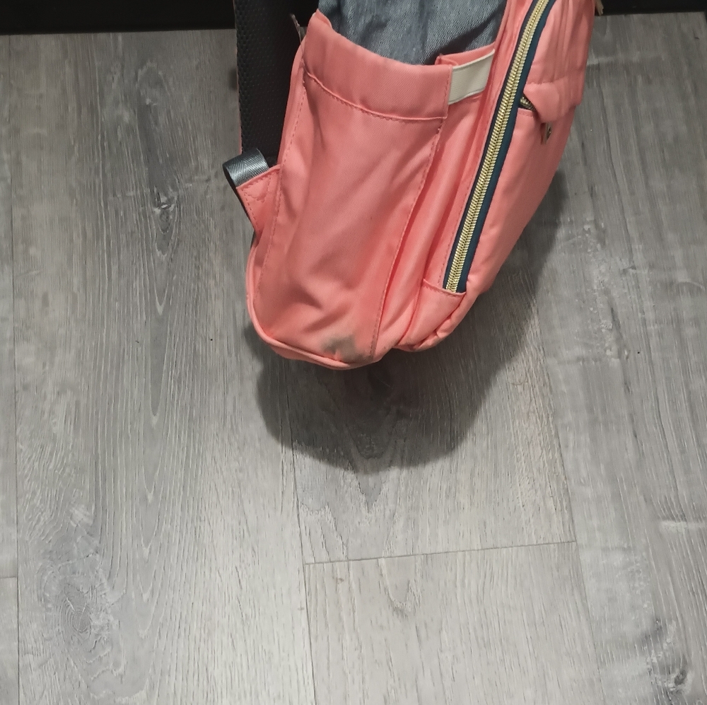 Zounich Multipocket Diaper Bag (Orange/Grey) A- - Picture 6 of 11